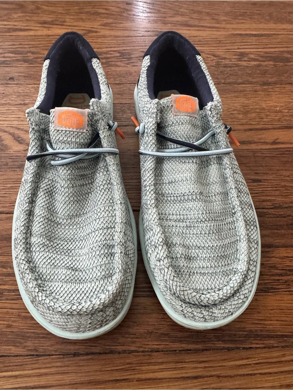 Hey Dude Men’s Wally H2O Mesh Shoes Sky Blue Loafers Hey Dude Light Gray